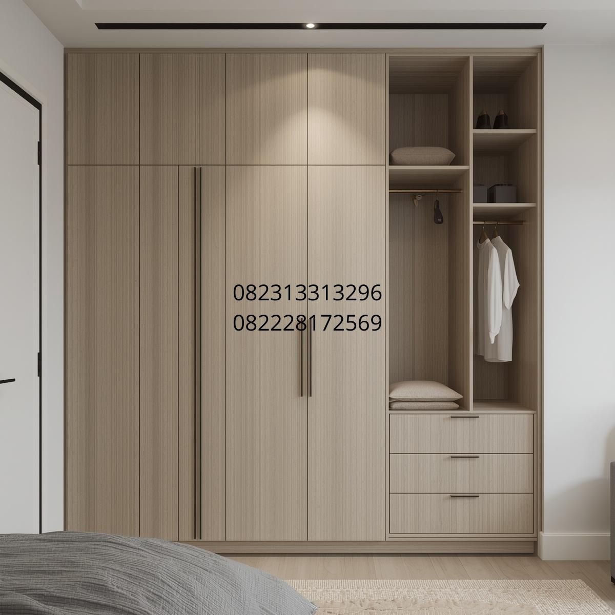 panel dinding kayu elegan