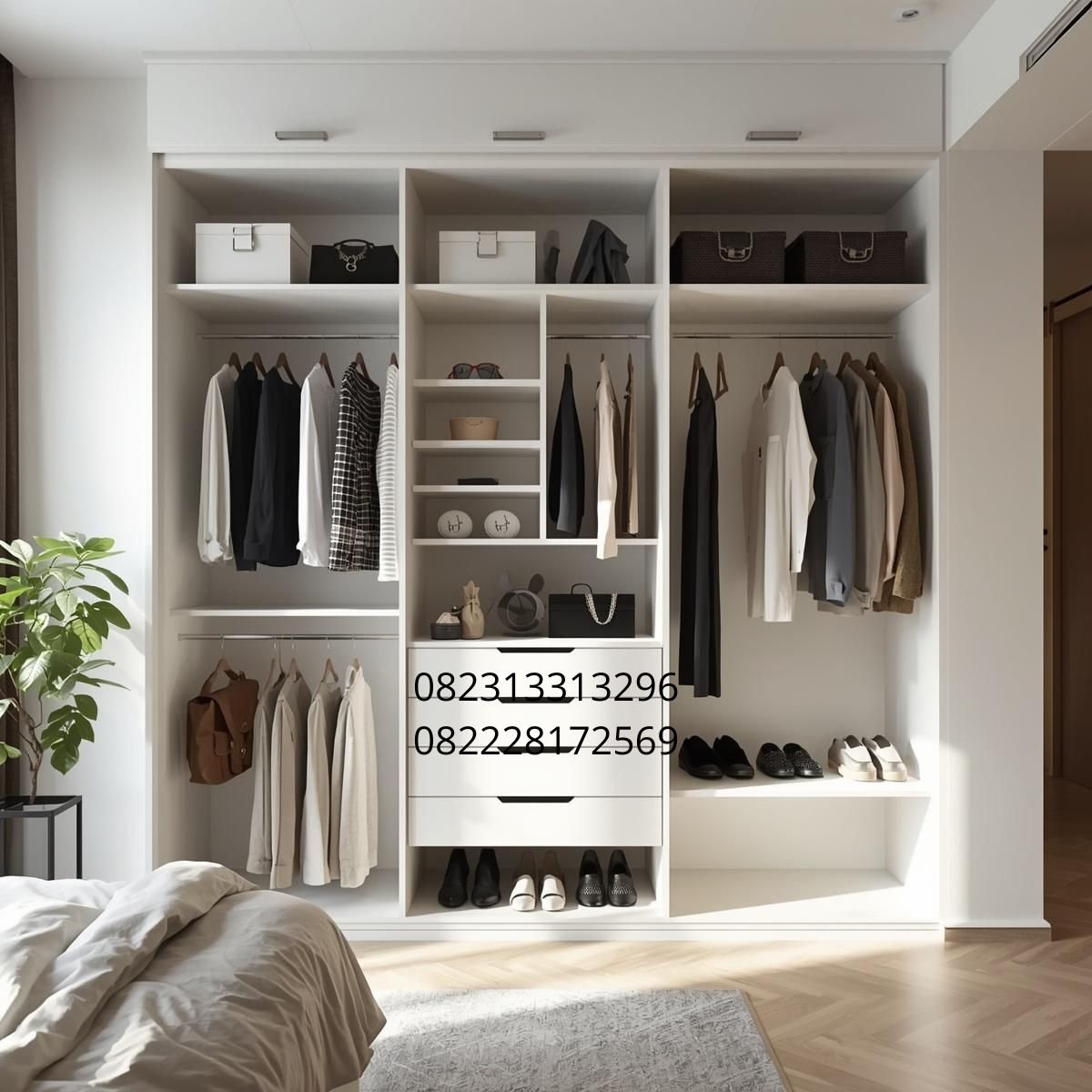 lemari pakaian minimalis apartemen