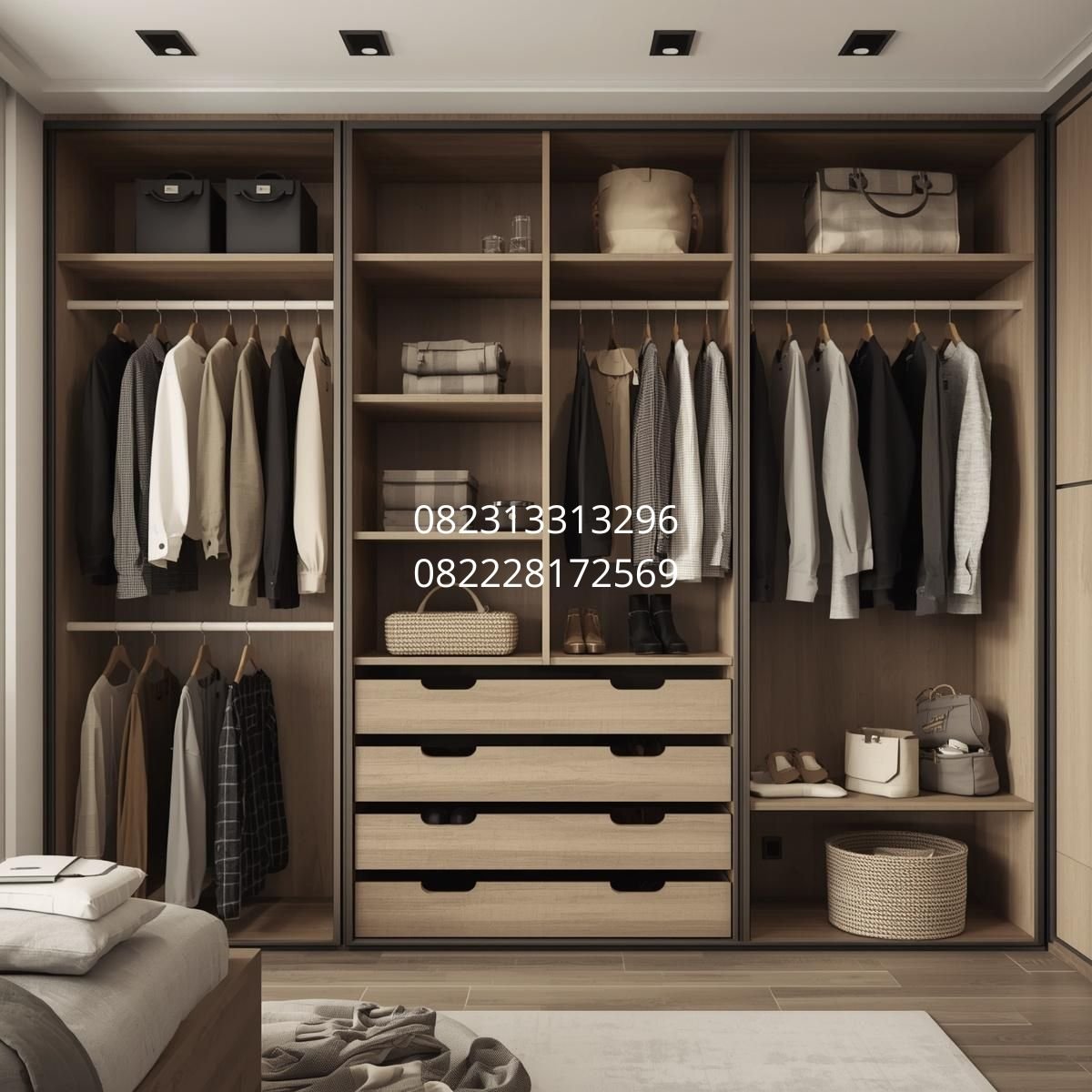 lemari pakaian custom apartemen