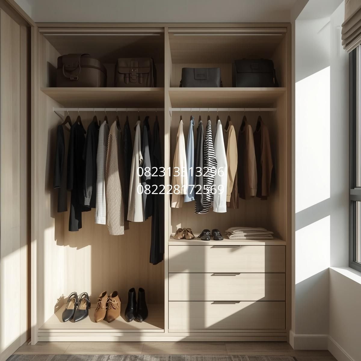 lemari pakaian sliding apartemen