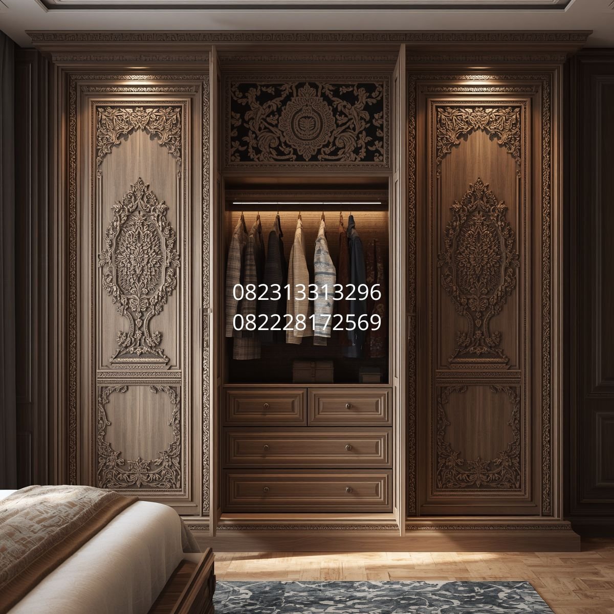 jasa wardrobe custom Surabaya