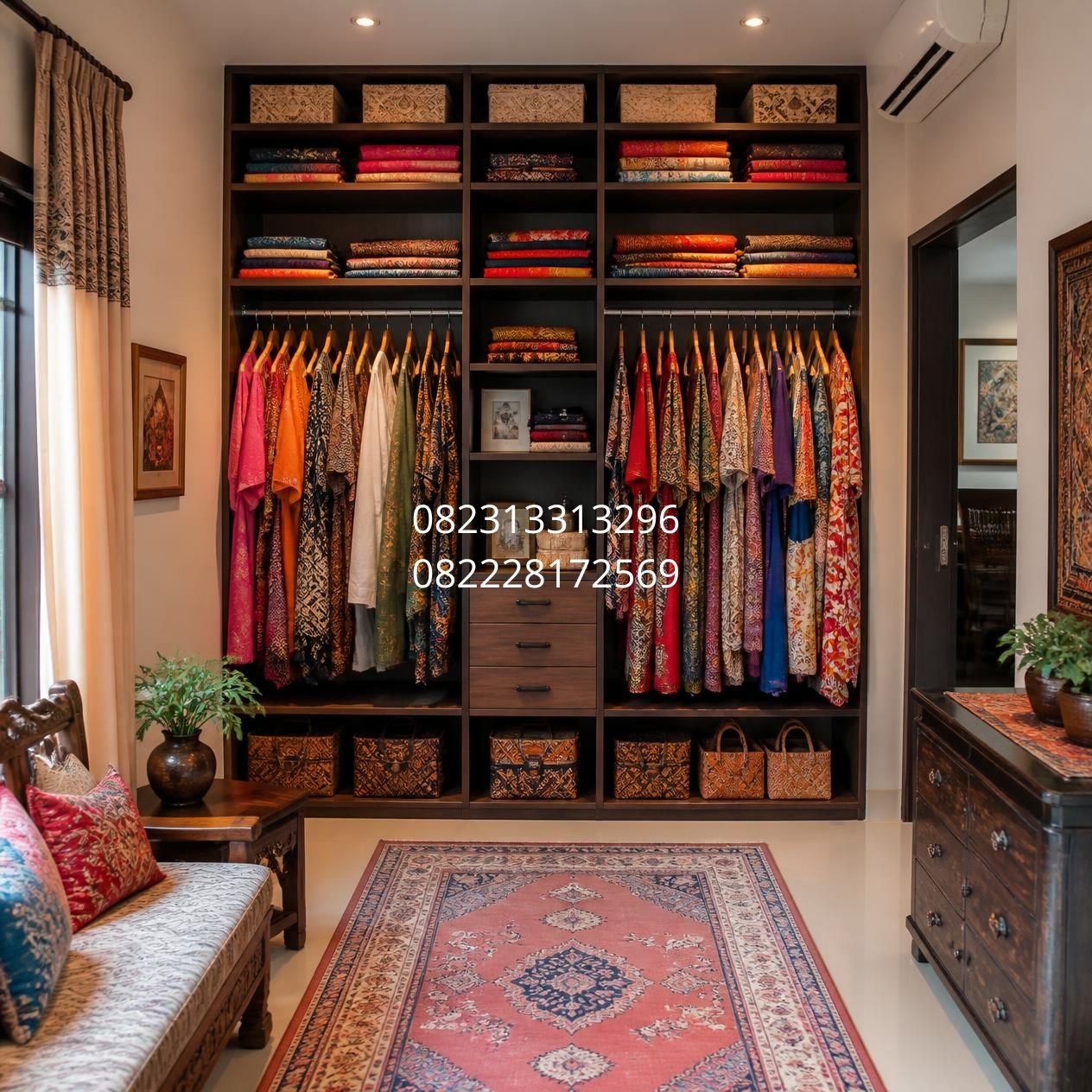lemari pakaian full plafon Surabaya