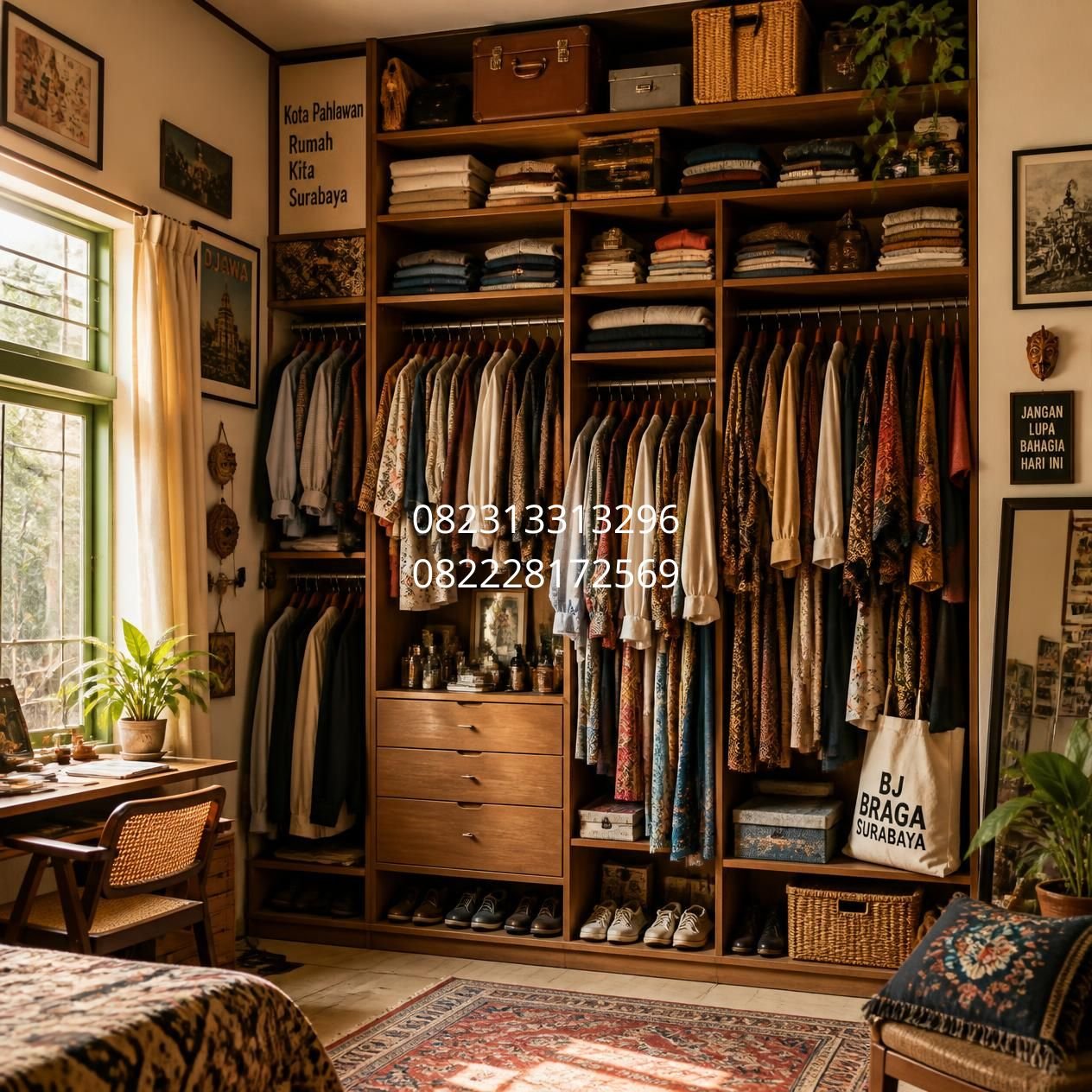 wardrobe minimalis full height