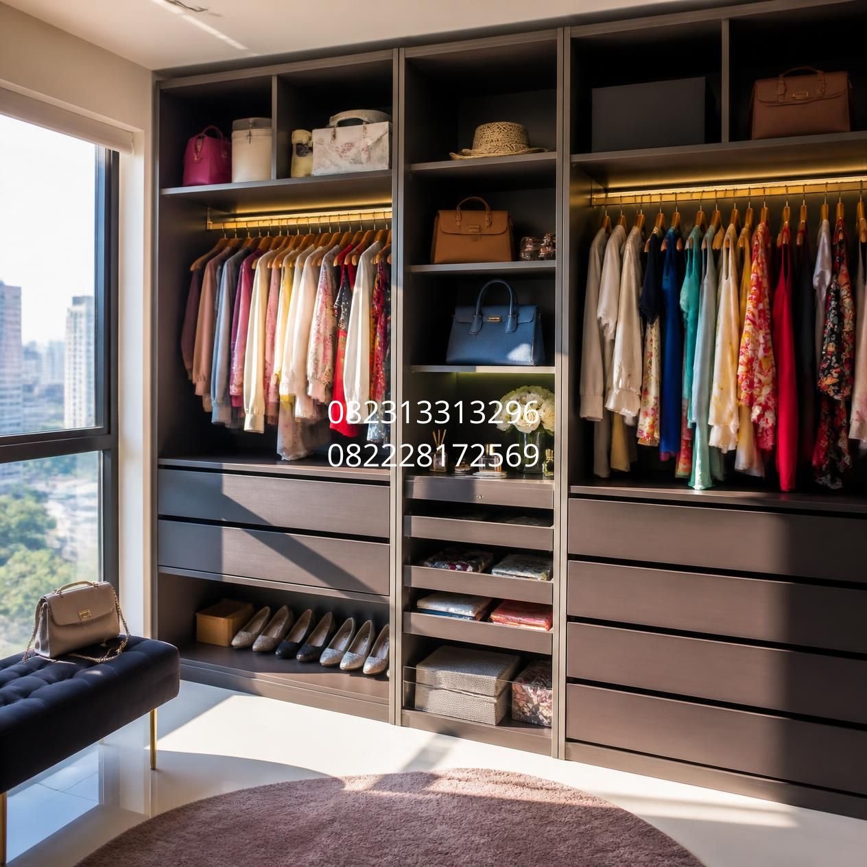 lemari pakaian apartemen Surabaya