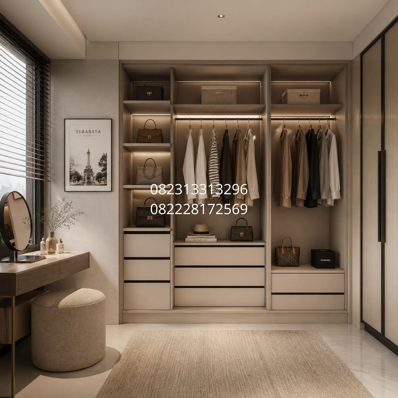 jasa pembuatan wardrobe Surabaya
