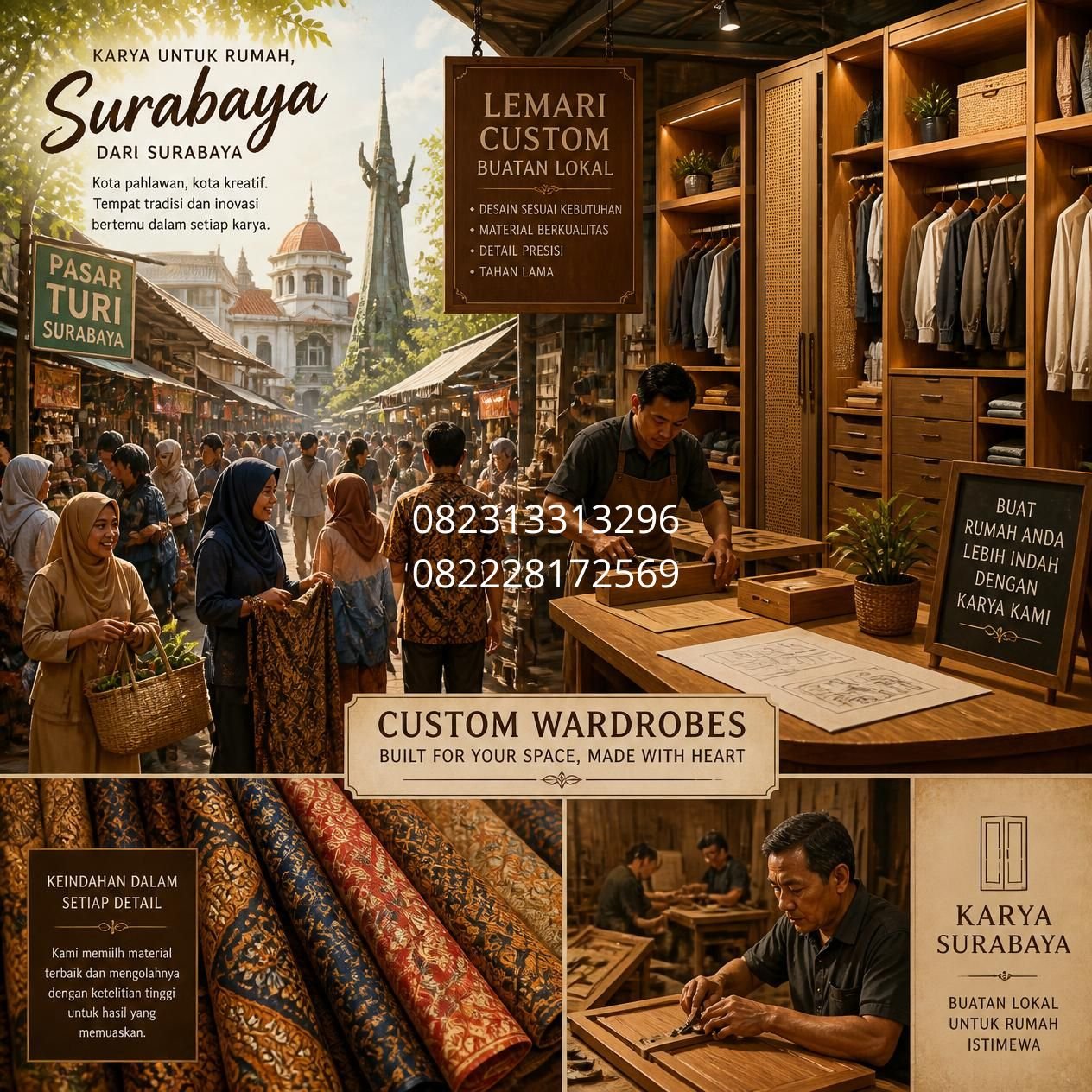 harga lemari pakaian custom