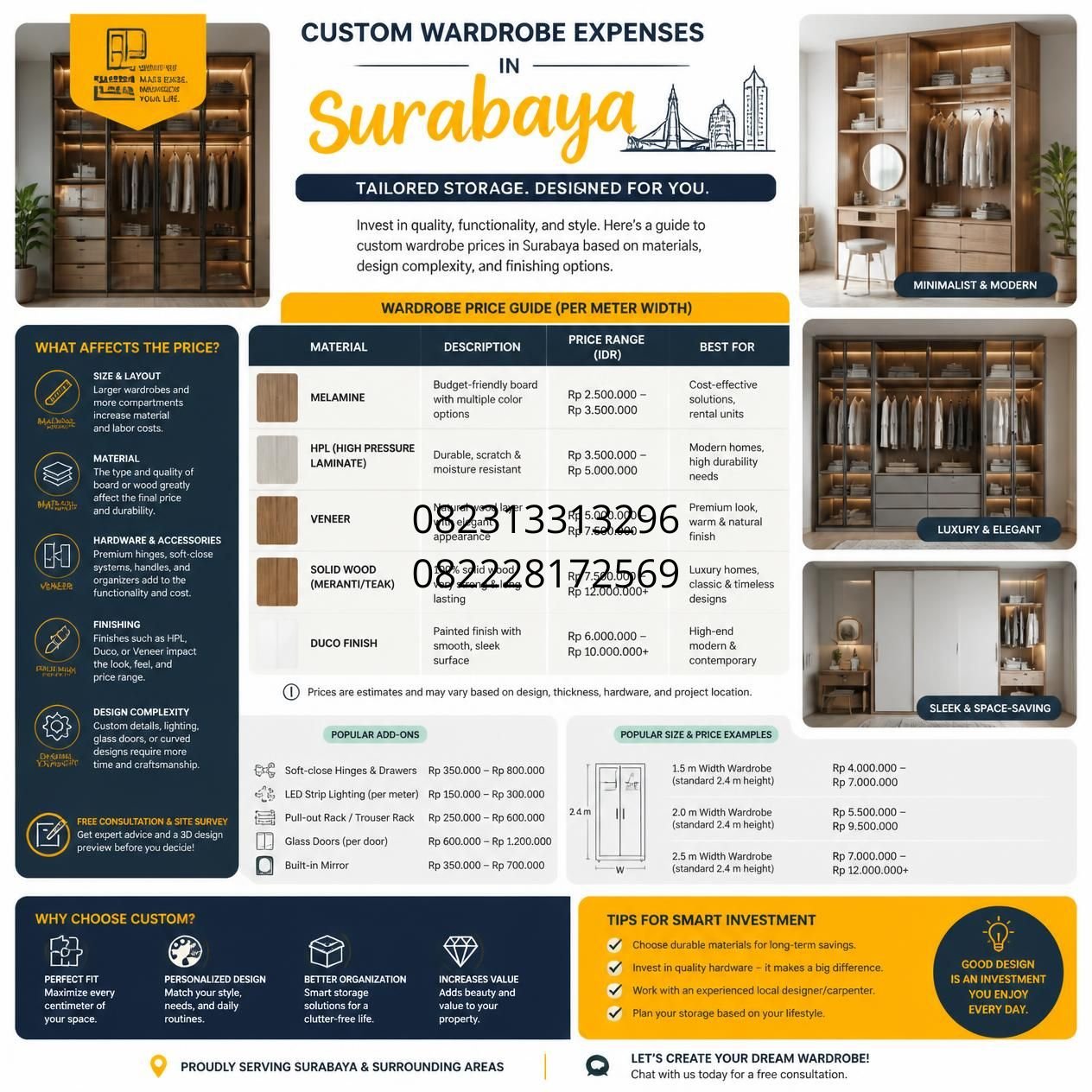 wardrobe minimalis Surabaya