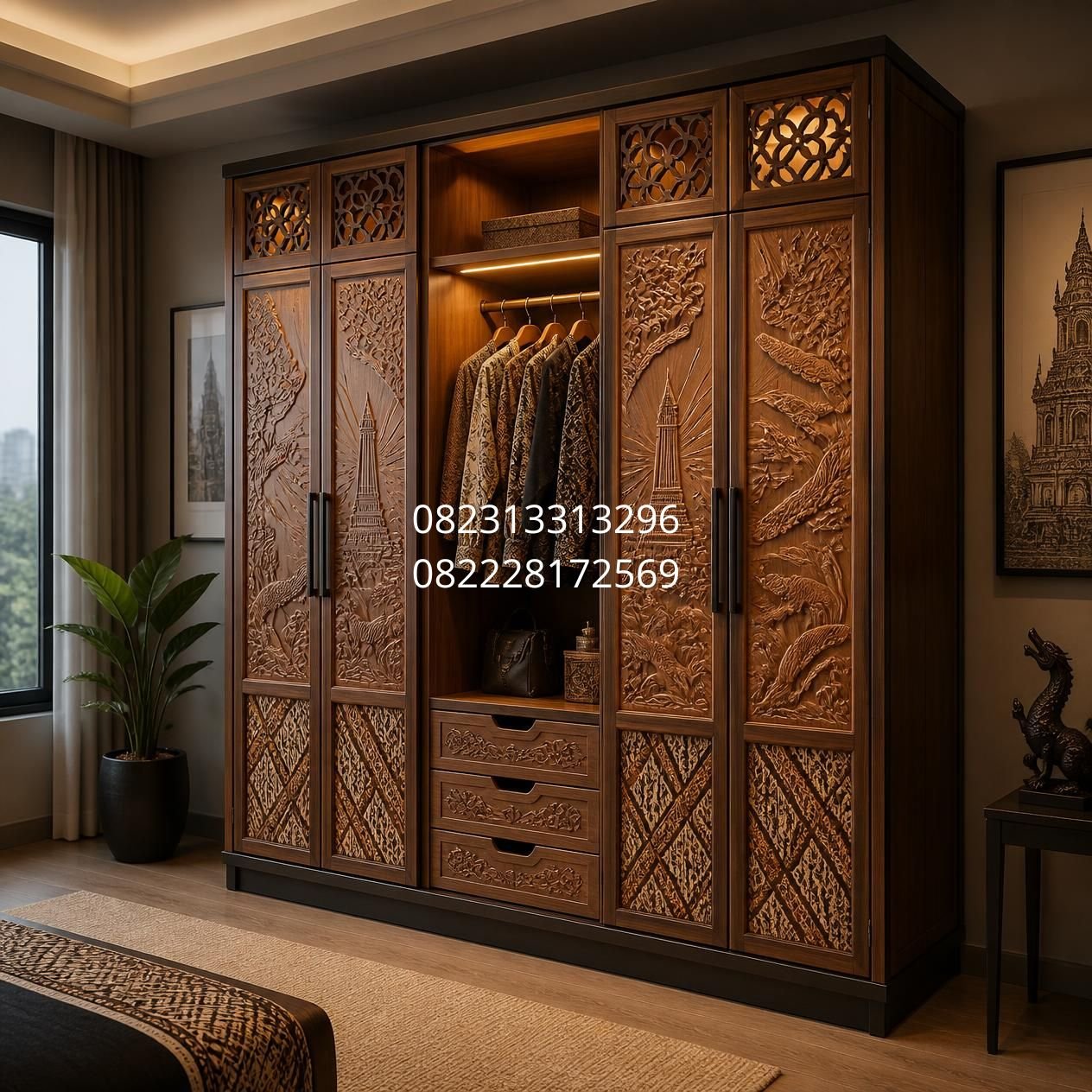 jasa wardrobe custom Surabaya