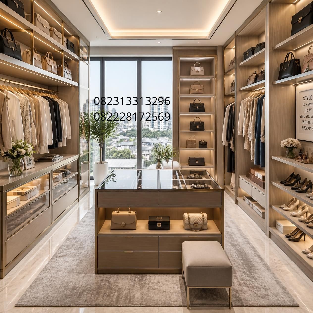 desain walk in closet minimalis