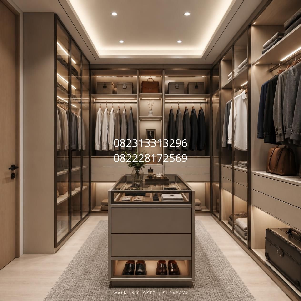 walk in closet minimalis Surabaya
