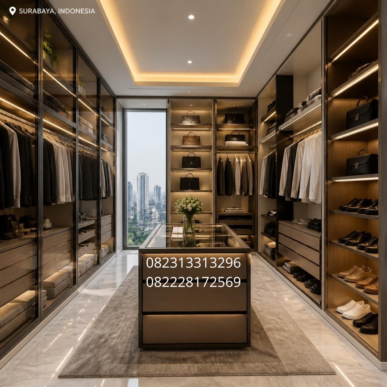 custom walk in closet Surabaya