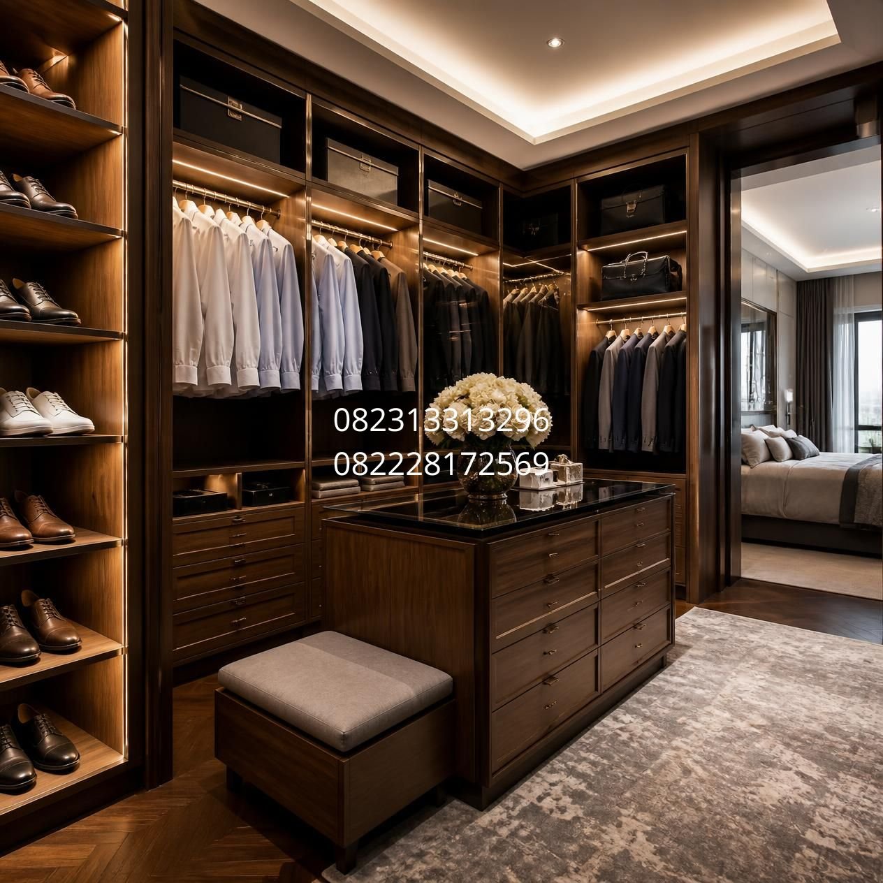 desain walk in closet minimalis