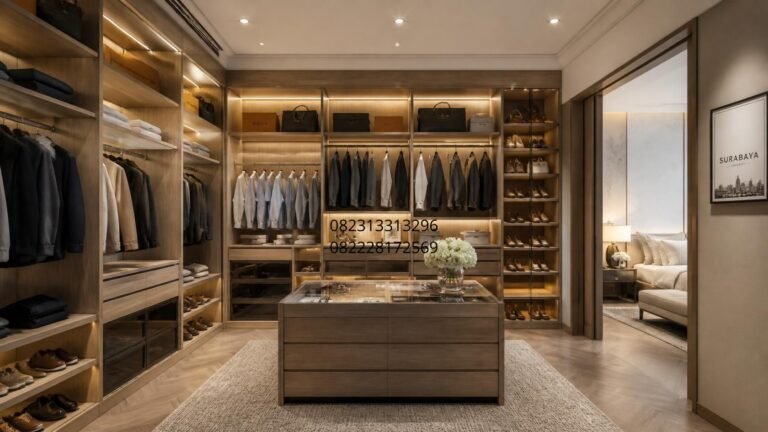 walk in closet kamar utama Surabaya