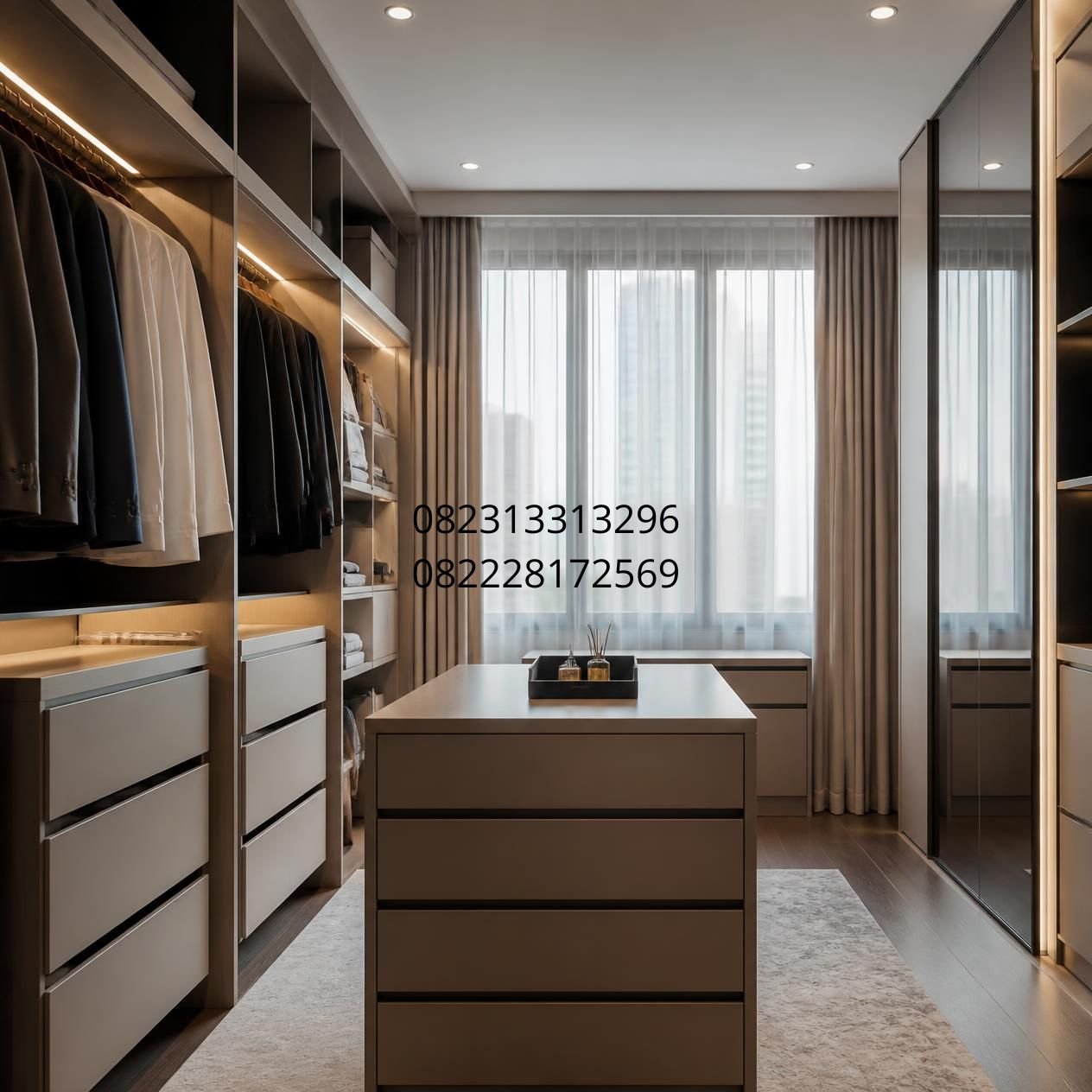 walk in closet ruang sempit