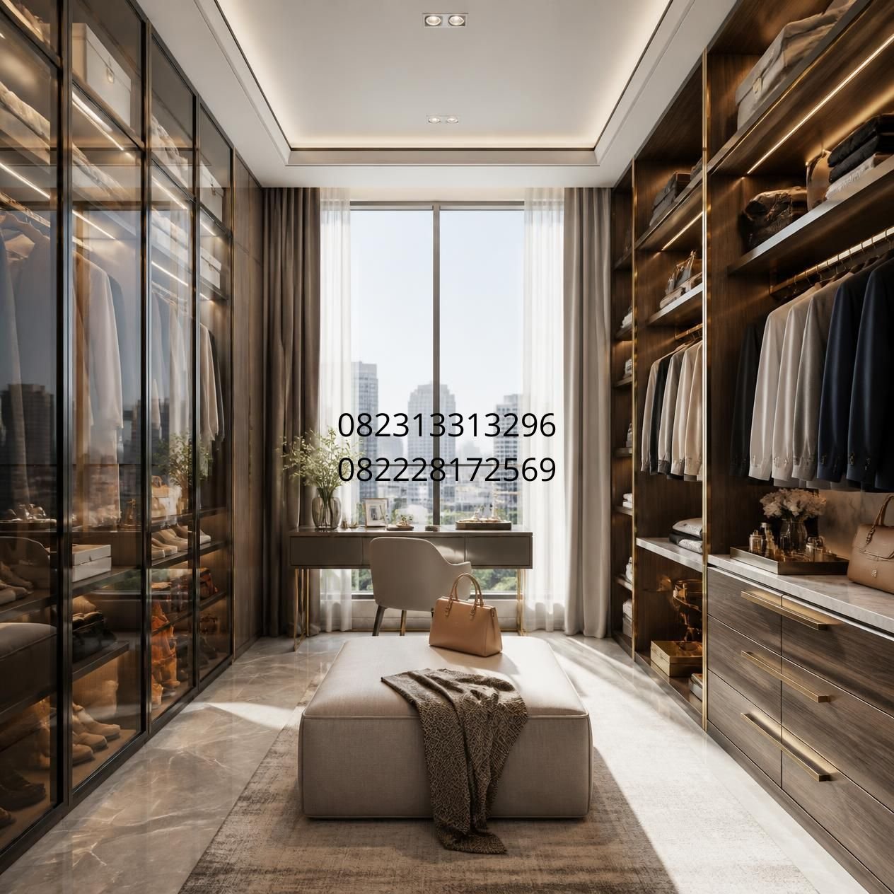 Walk in closet minimalis Surabaya
