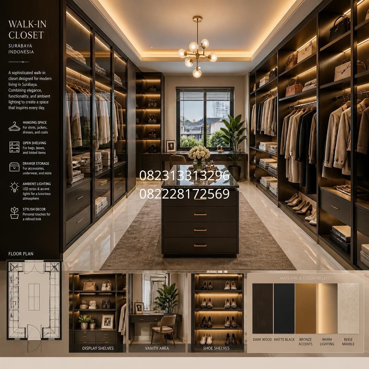 Walk in closet modern Surabaya