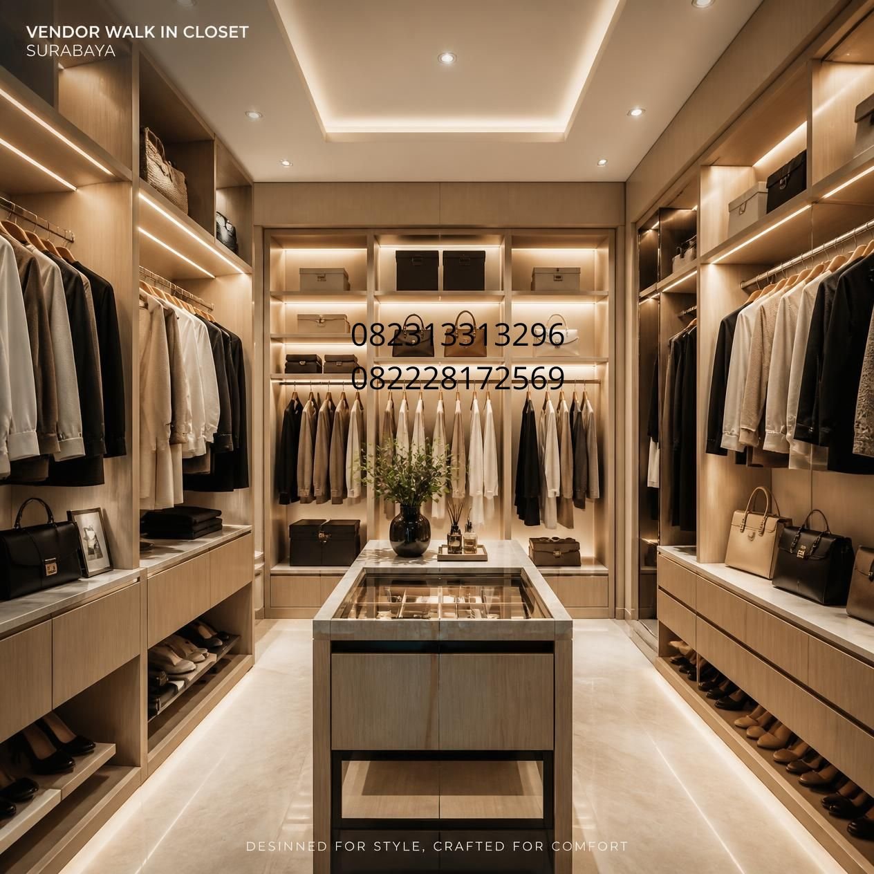 walk in closet custom Surabaya