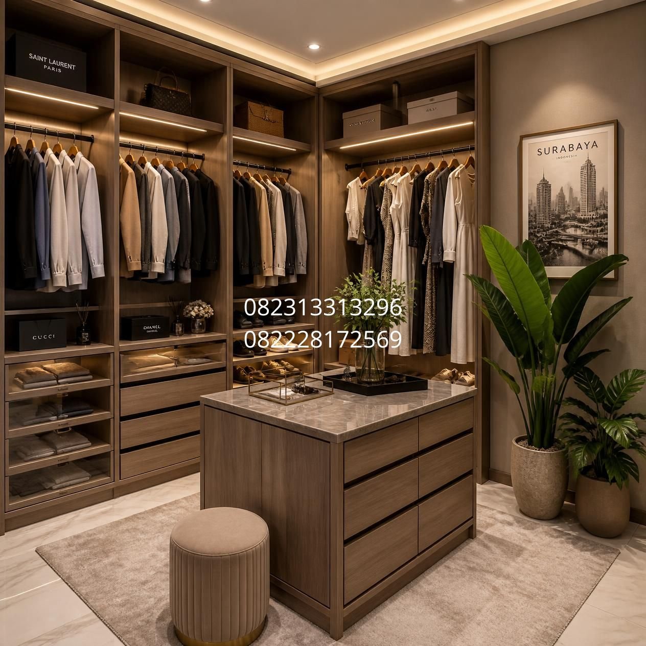 lemari walk in closet minimalis