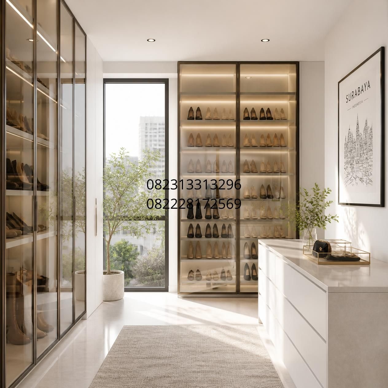 desain walk in closet modern
