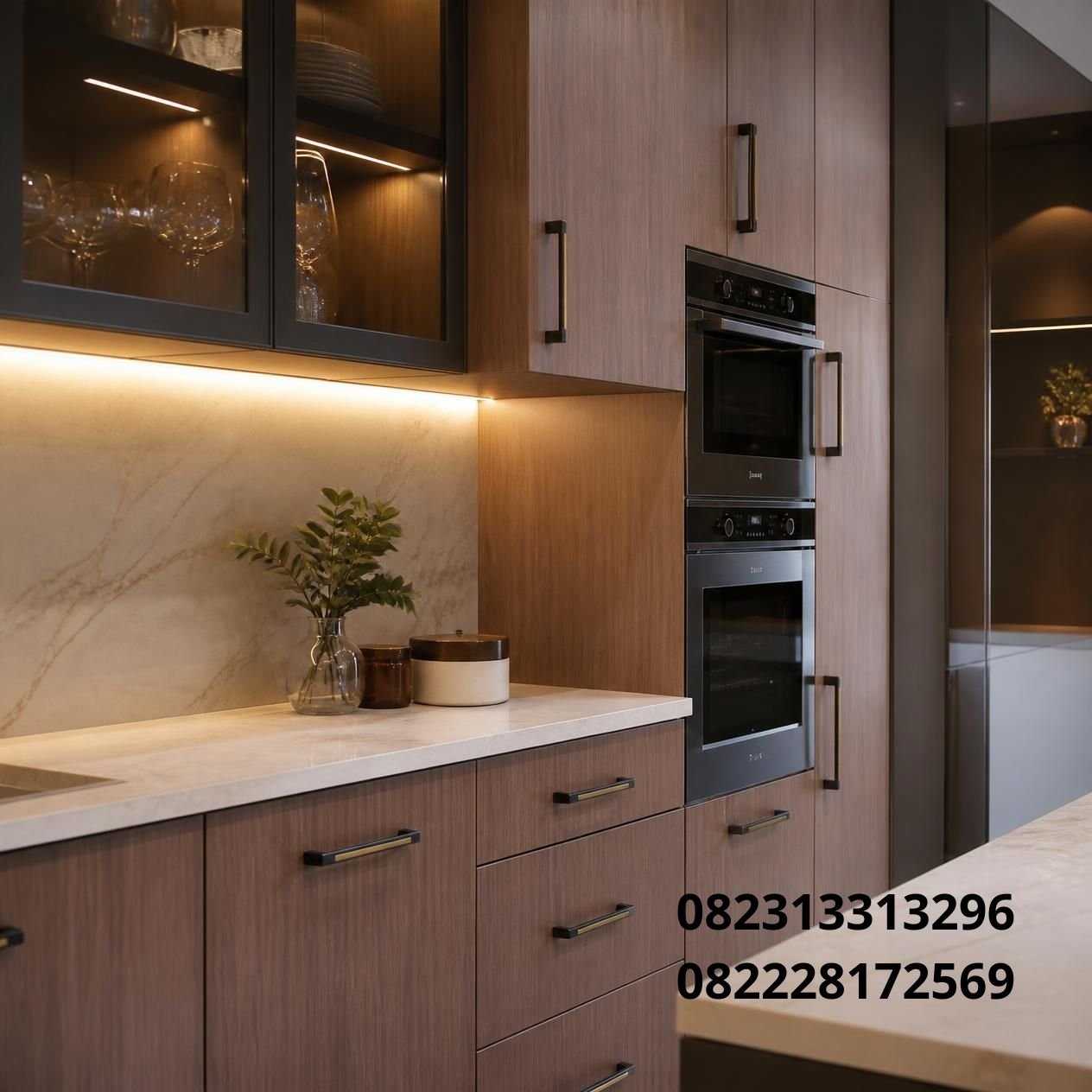 desain kabinet dapur custom Surabaya