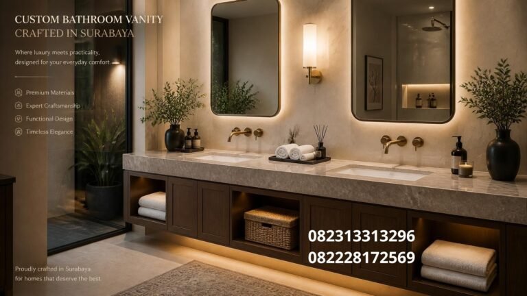 Vanity kamar mandi custom Surabaya