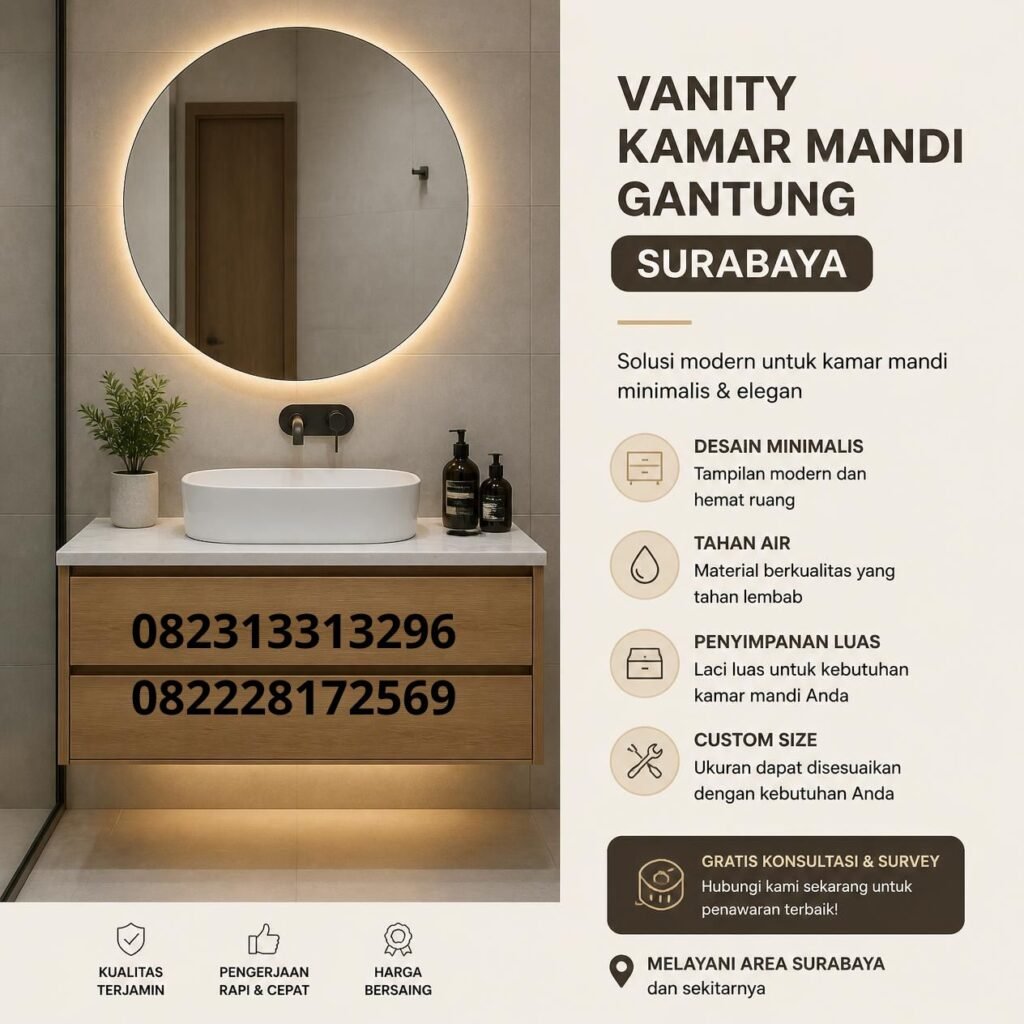 Vanity Kamar Mandi Custom Surabaya