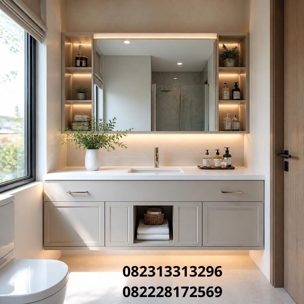 Lemari vanity kamar mandi PVC Surabaya