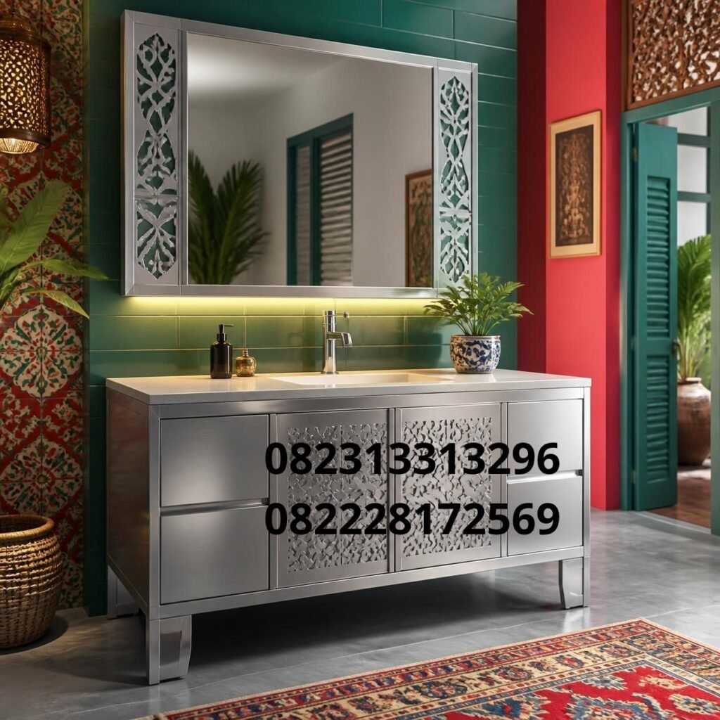 Lemari vanity kamar mandi aluminium Surabaya
