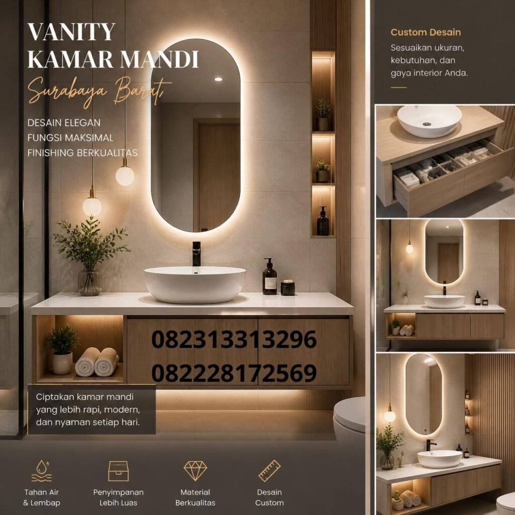 Custom vanity kamar mandi Surabaya Barat