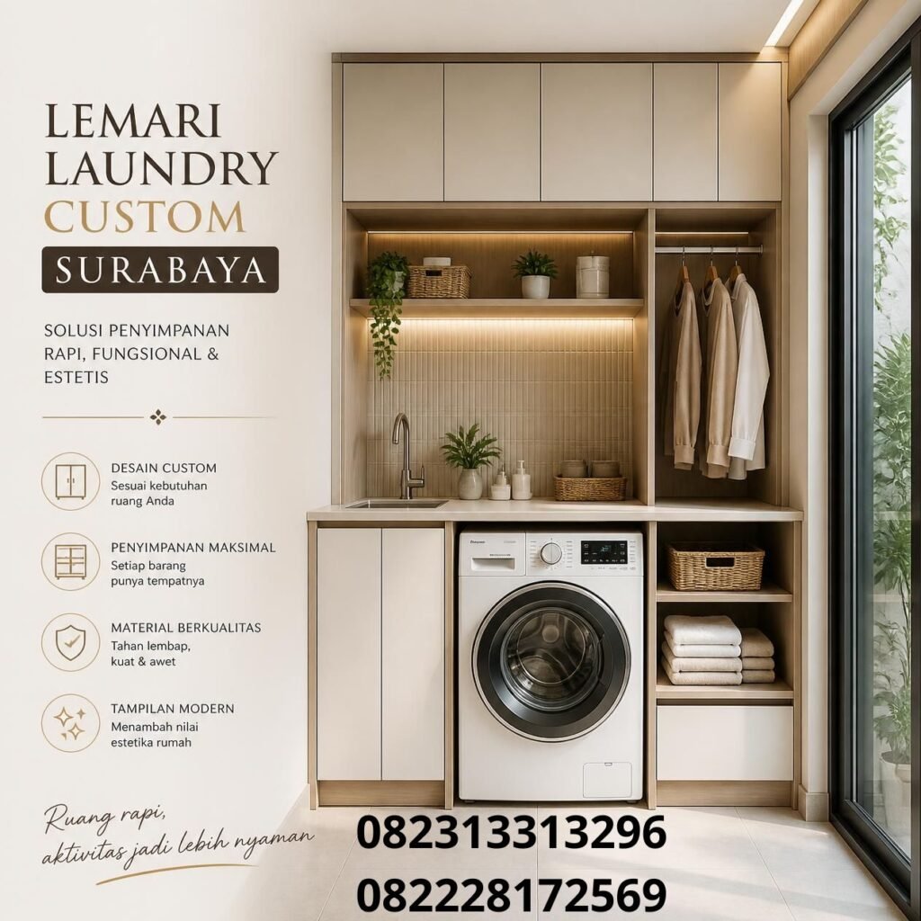 Harga Lemari Laundry Custom Surabaya