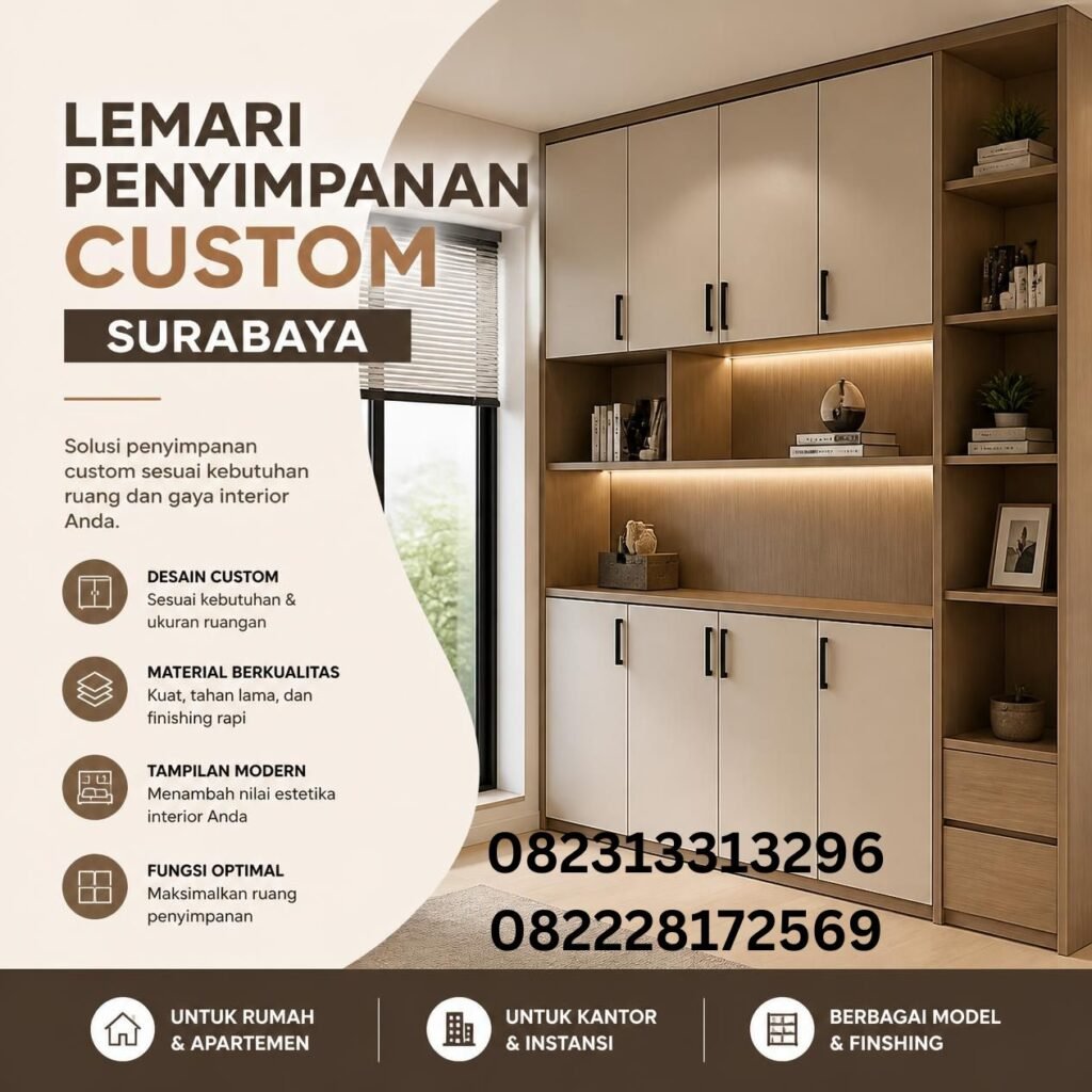 Harga Lemari Penyimpanan Custom Surabaya