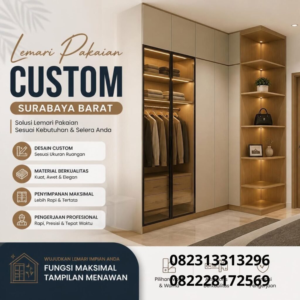 Jasa Lemari Custom Surabaya Barat