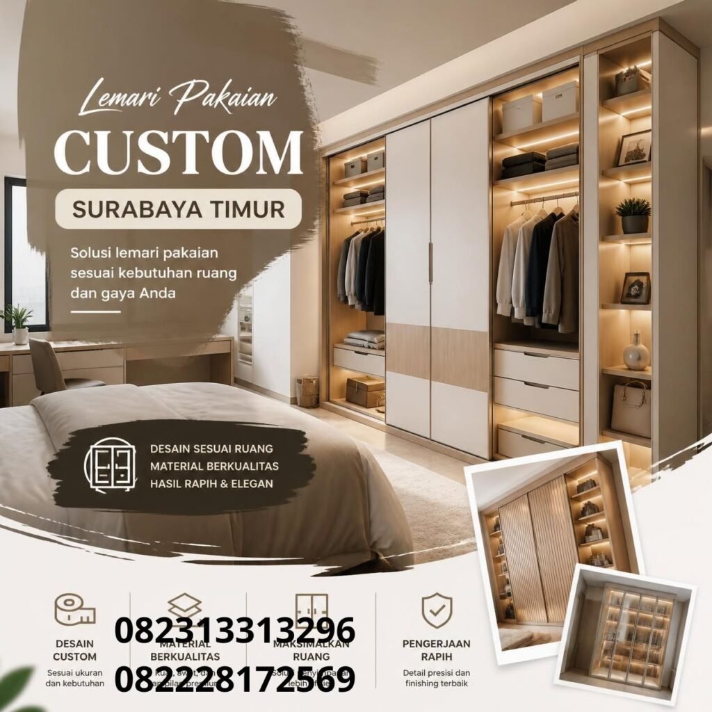 Jasa lemari pakaian Surabaya Timur