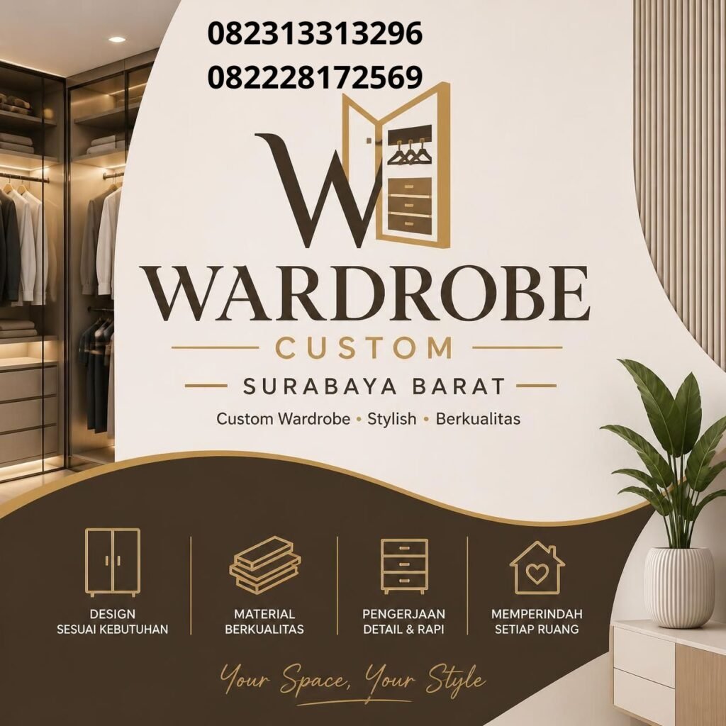 Jasa wardrobe custom Surabaya Barat