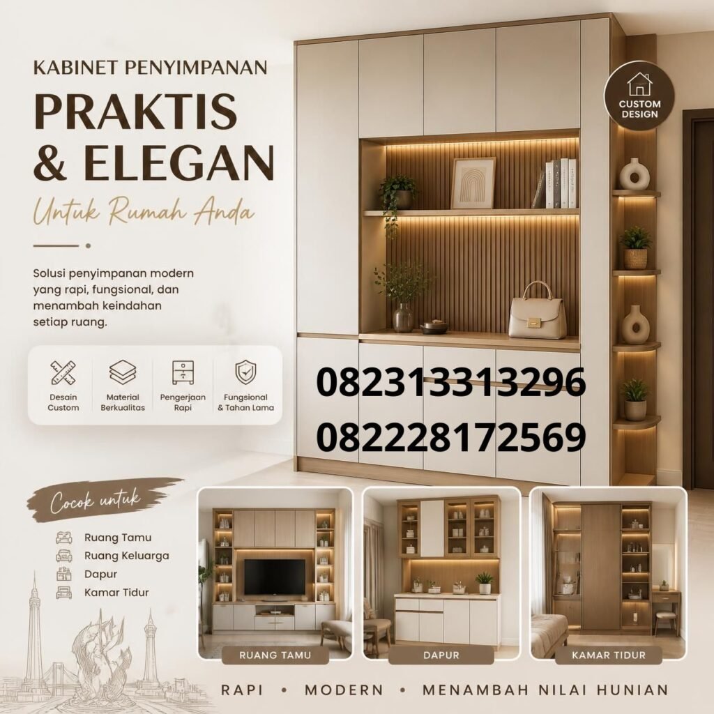 Kabinet Penyimpanan Custom Surabaya