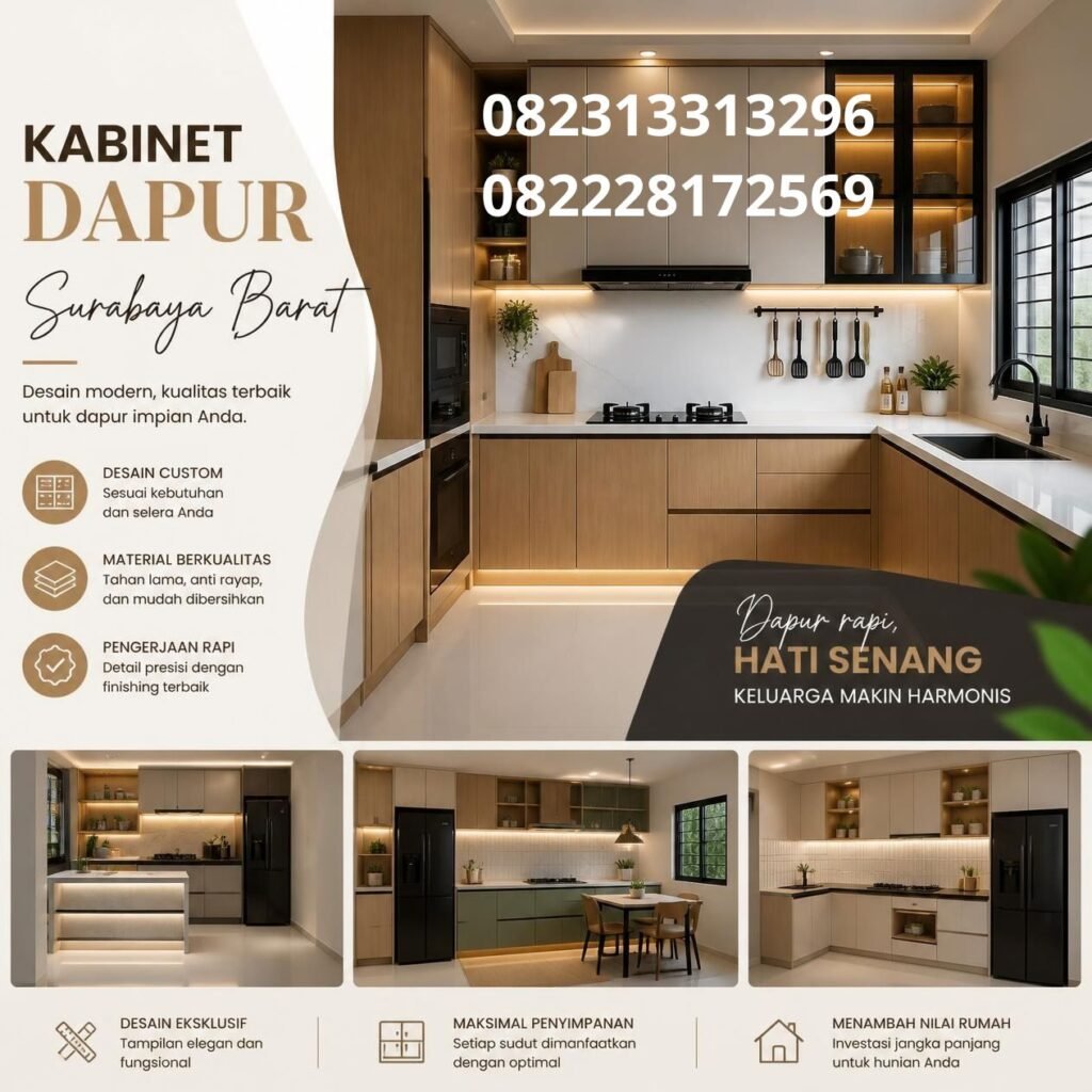 Kabinet dapur custom Surabaya Barat