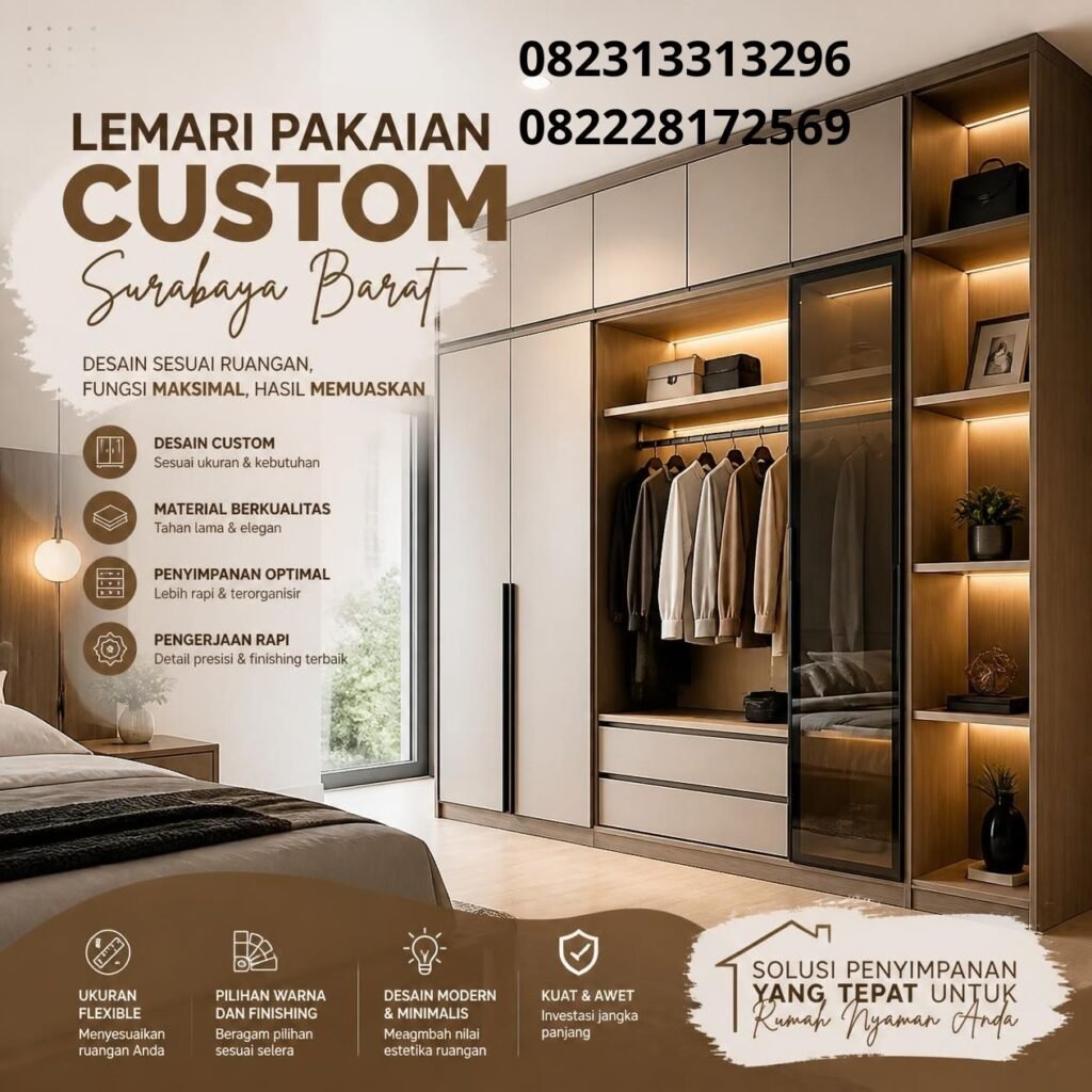 Lemari Baju Custom Surabaya Barat