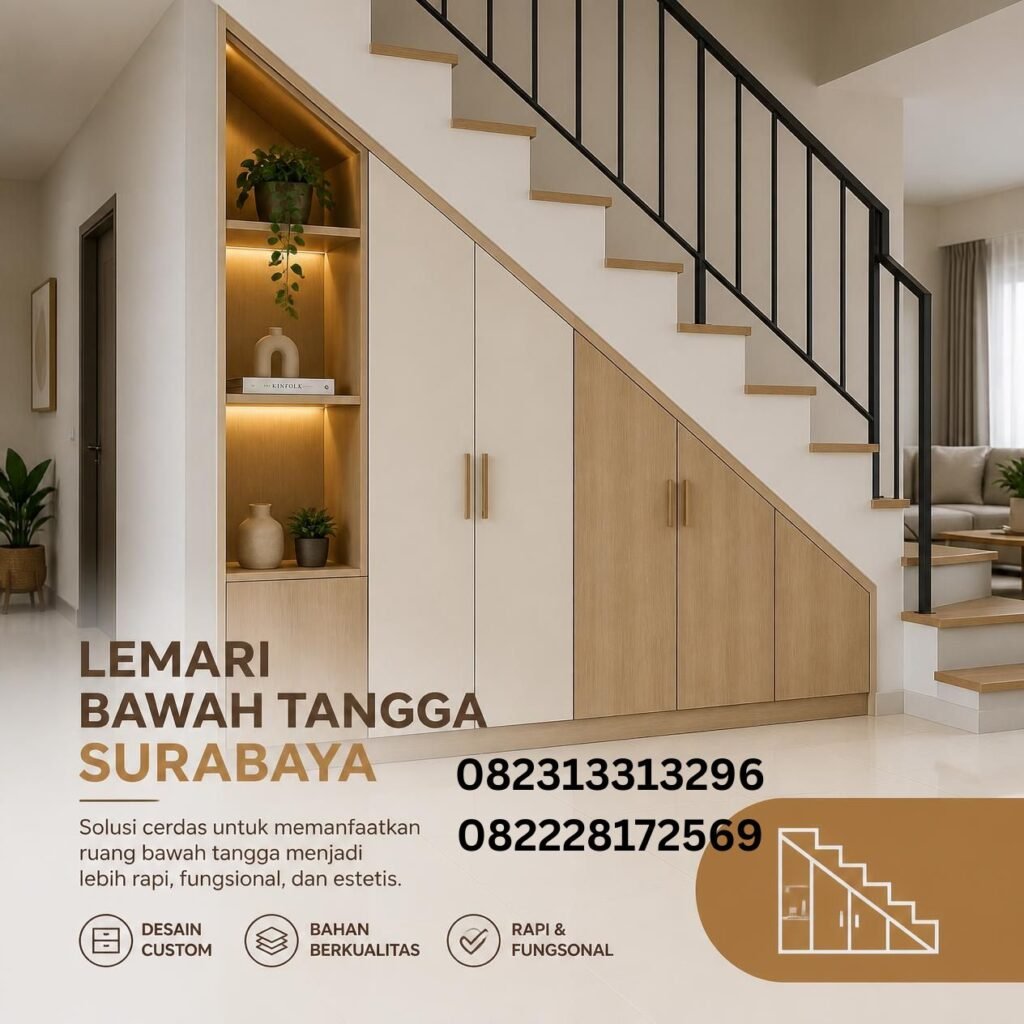 Lemari Bawah Tangga Modern Surabaya
