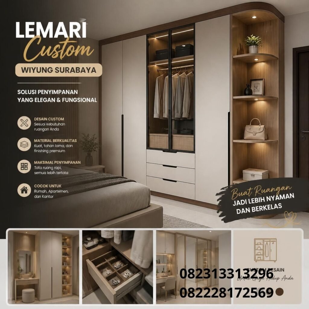 Lemari Built In Wiyung Surabaya