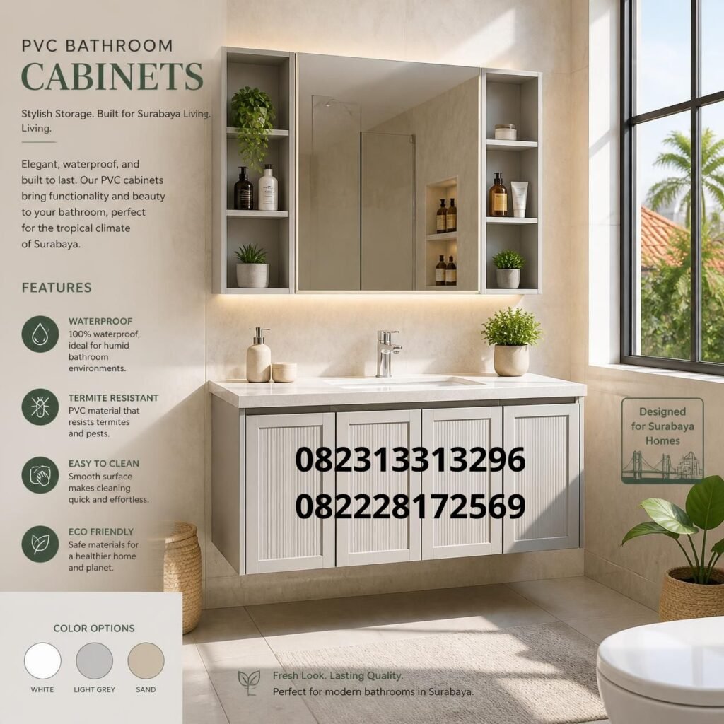 Lemari Kamar Mandi PVC Minimalis Surabaya