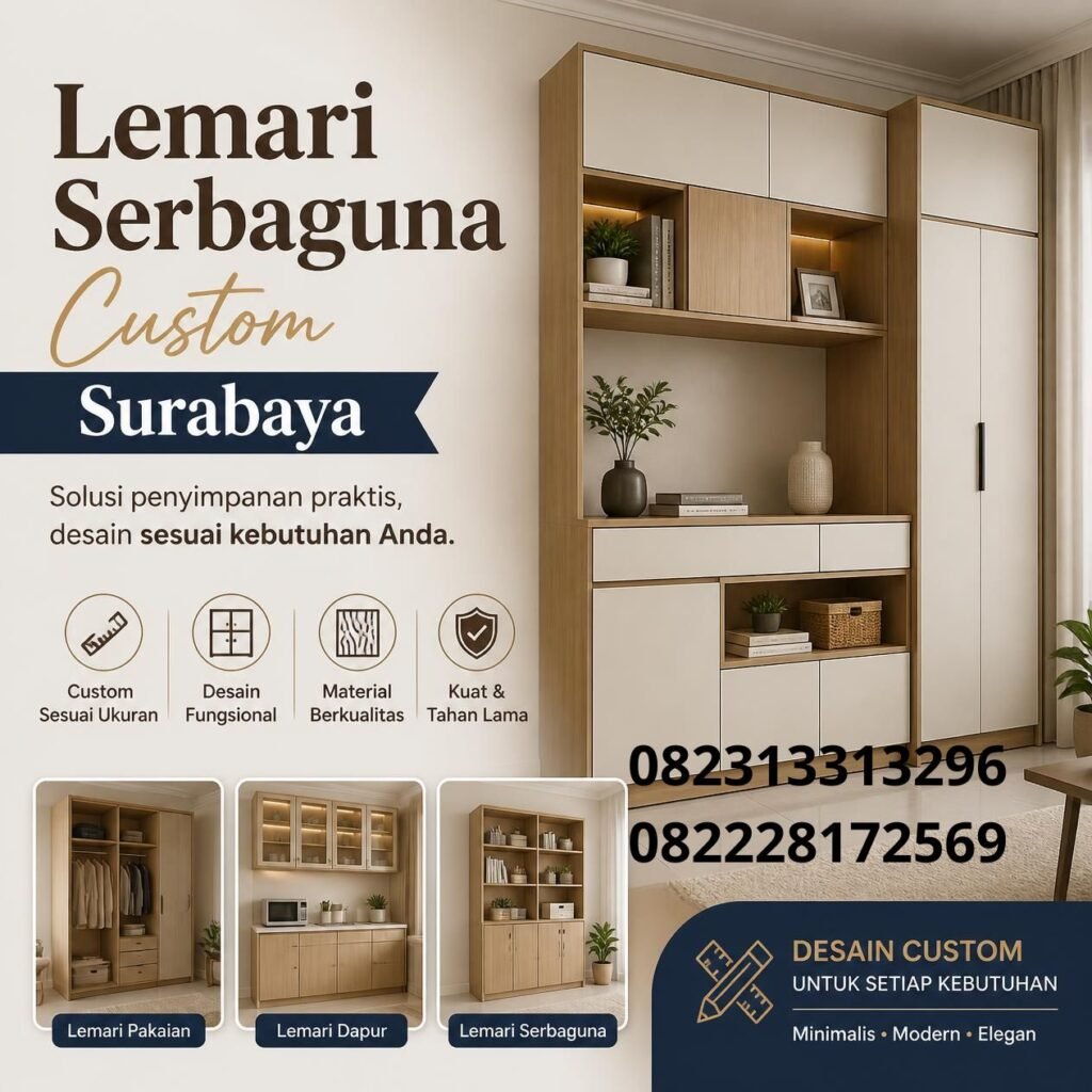 Lemari Penyimpanan Custom Surabaya