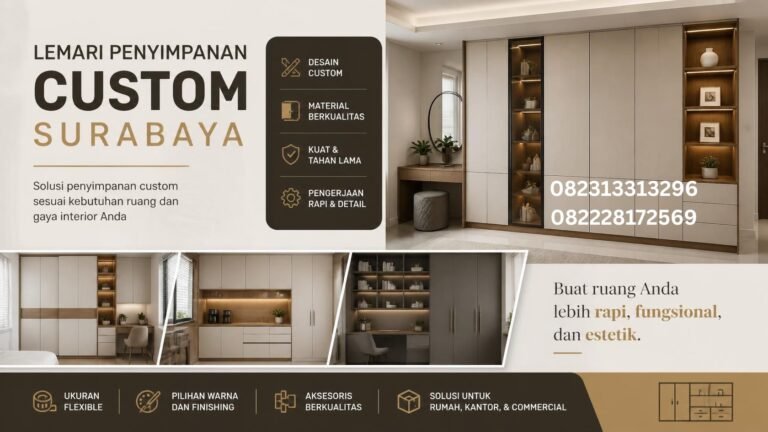 Lemari Penyimpanan Custom Surabaya