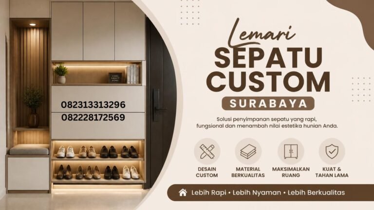 Lemari Sepatu Custom Surabaya