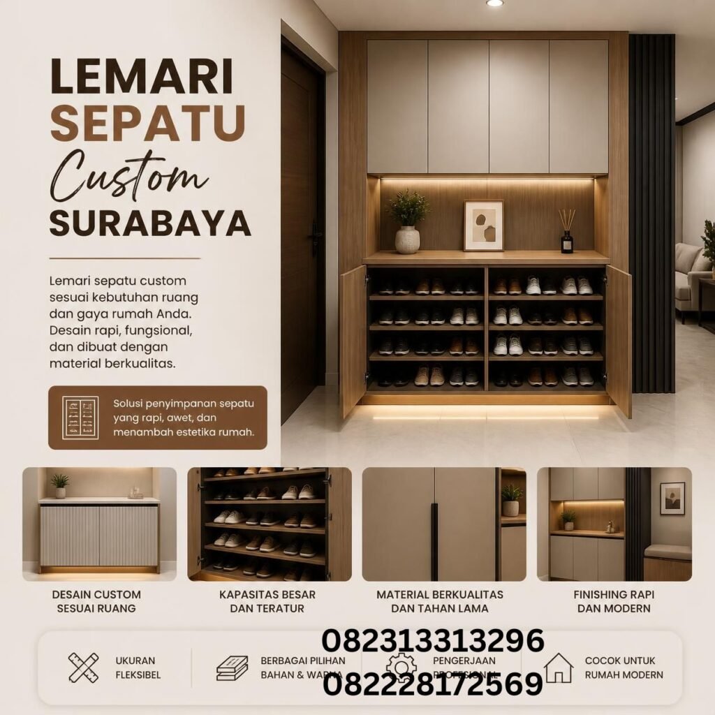 Lemari Sepatu Minimalis Surabaya