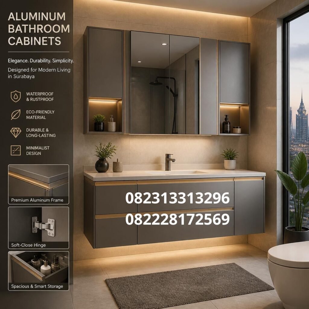 Lemari aluminium kamar mandi Surabaya