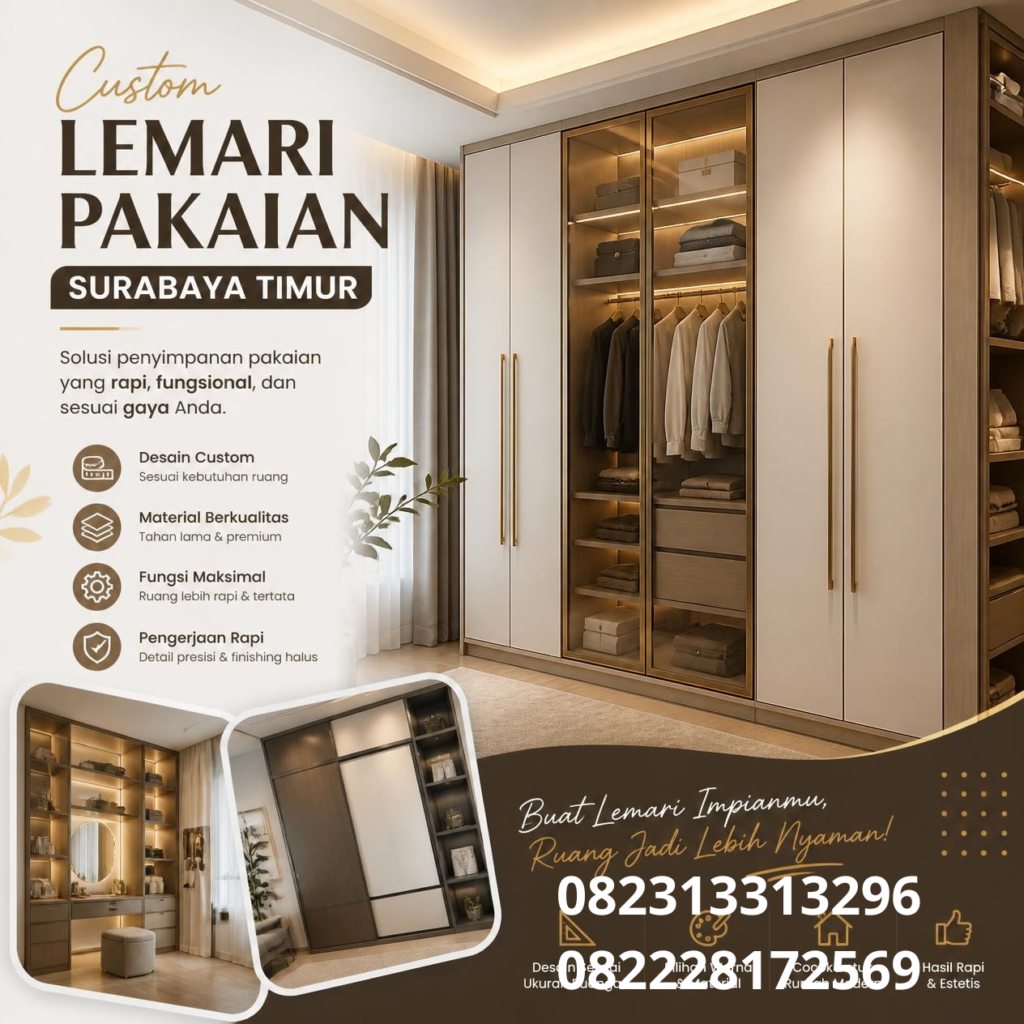 Lemari custom Surabaya Timur