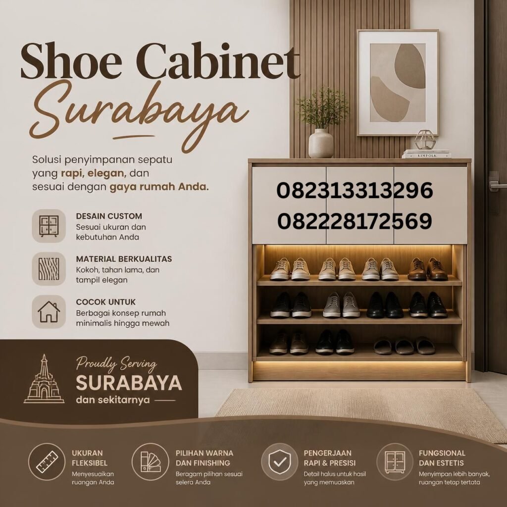 Shoe Cabinet Custom Surabaya