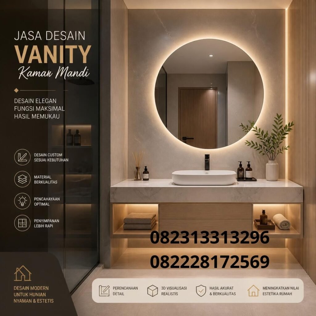 Desain Vanity Kamar Mandi Surabaya