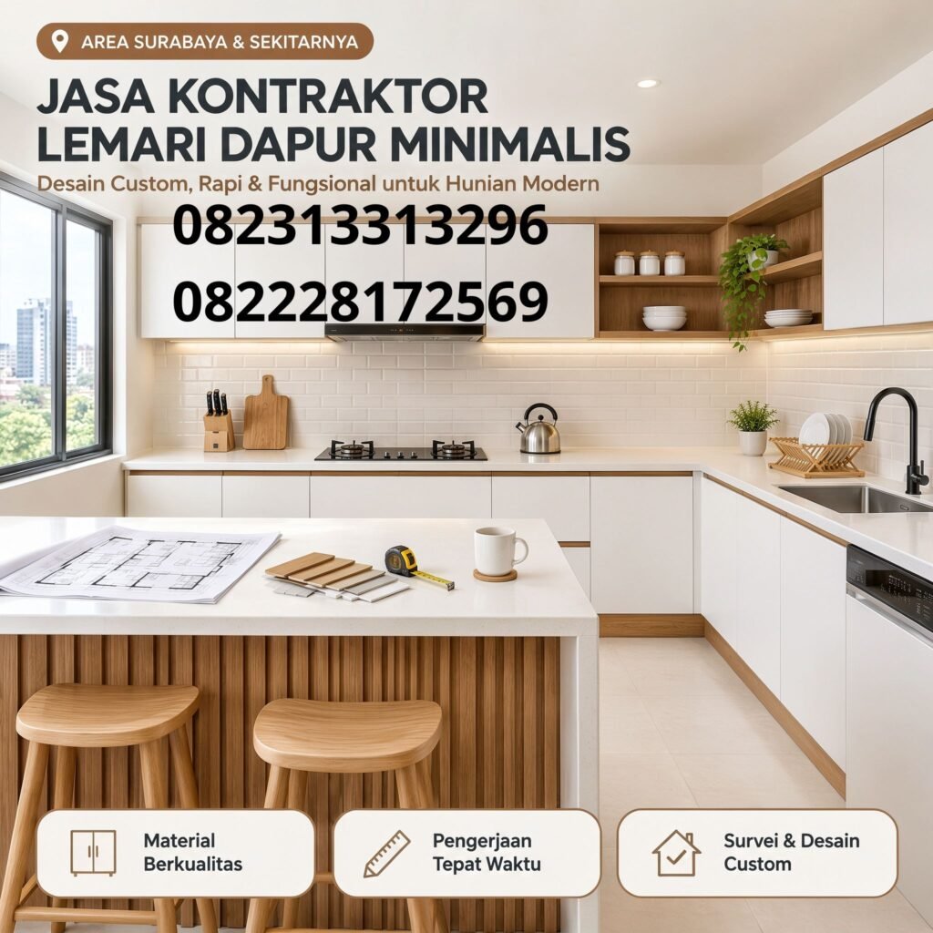 Harga lemari dapur custom Surabaya