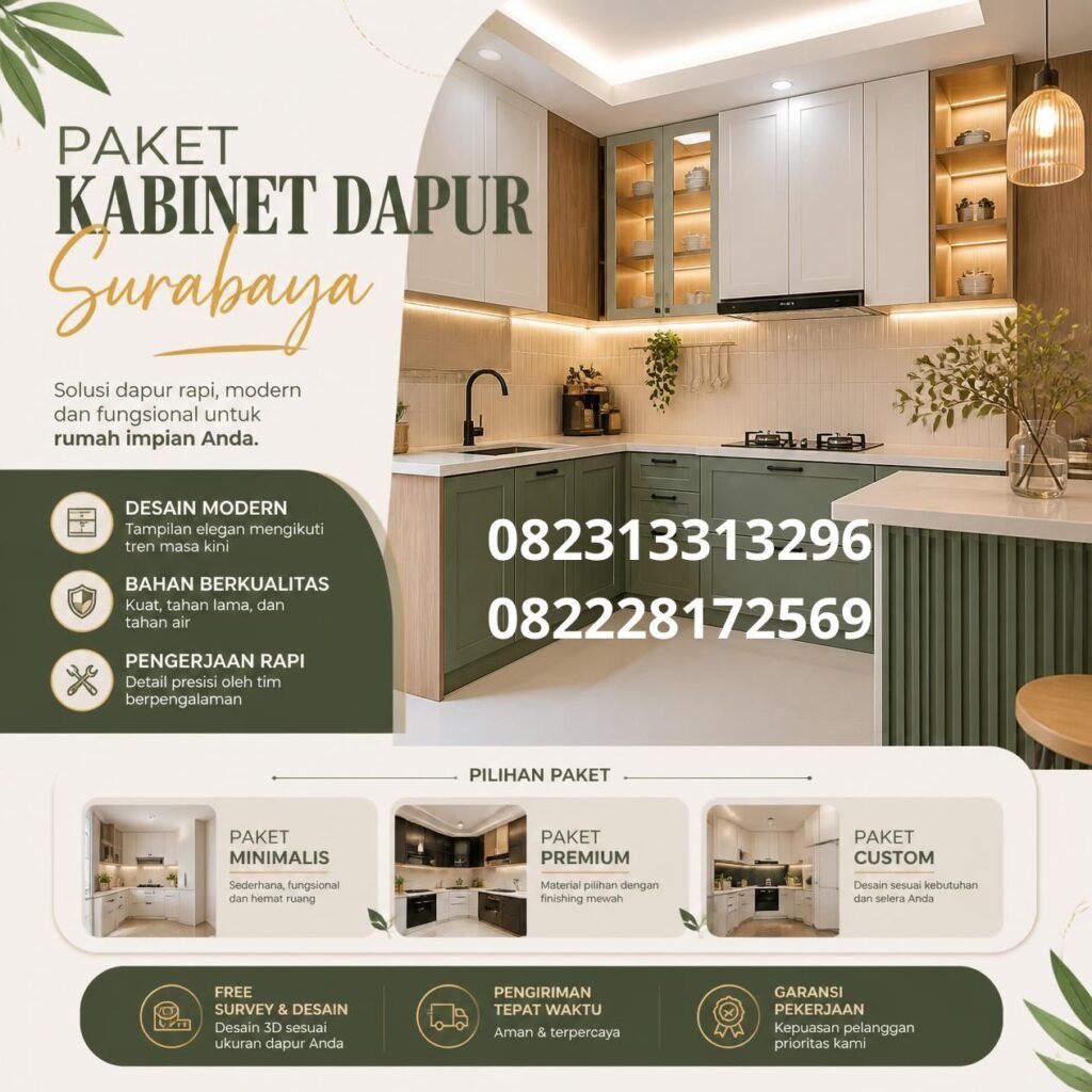 Jasa Pembuatan Kabinet Dapur Surabaya